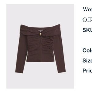 Abercrombie off the shoulder hardware top.